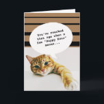 Animal photo Happy Hour Getting Old Funny Birthday Card<br><div class="desc">Looking for a hilarious birthday card that will make your friend or loved one laugh out loud? Our Happy Hour, Getting Old Funny Birthday Card is the perfect choice. This humorous card features a witty joke about the joys of napping and the inevitable passage of time. As your recipient gets...</div>