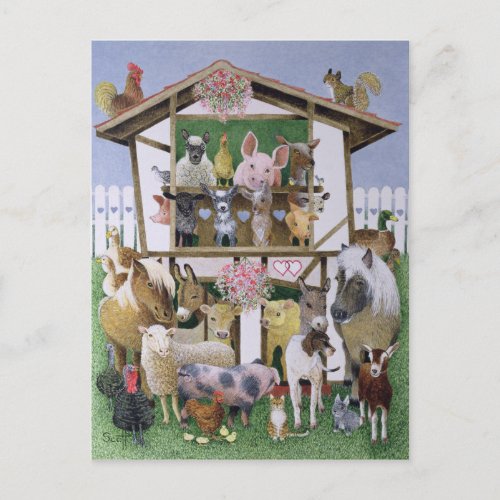 Animal Playhouse Postcard