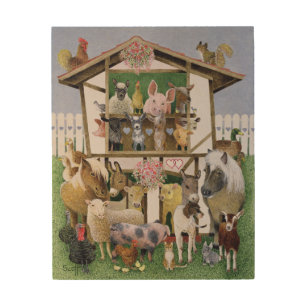 Animal Playhouse Wood Wall Art