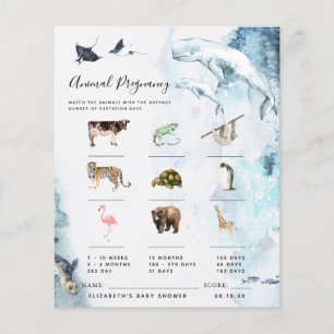 Animal Pregnancy Baby Shower Game