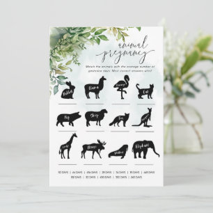 Animal Pregnancy Baby Shower Game Invitation