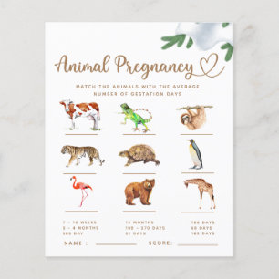 Animal Pregnancy Winter Baby Shower Game