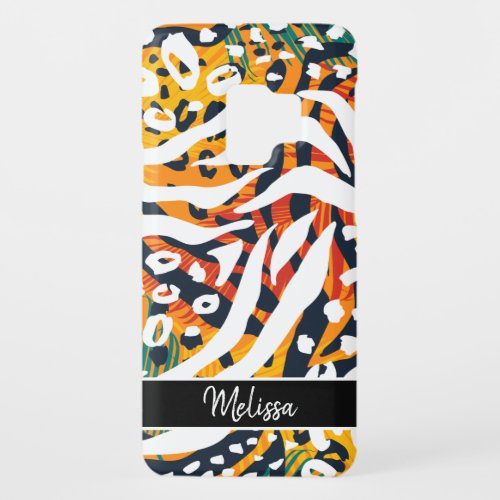 Animal Print Abstract Pattern Personalized Name Case_Mate Samsung Galaxy S9 Case