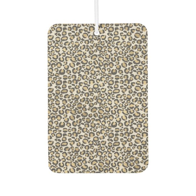 Animal Print Automotive Leopard Nuetrals Fun Heart Air Freshener (Front)