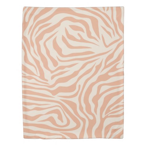 Animal Print Beige Zebra Stripes Duvet Cover