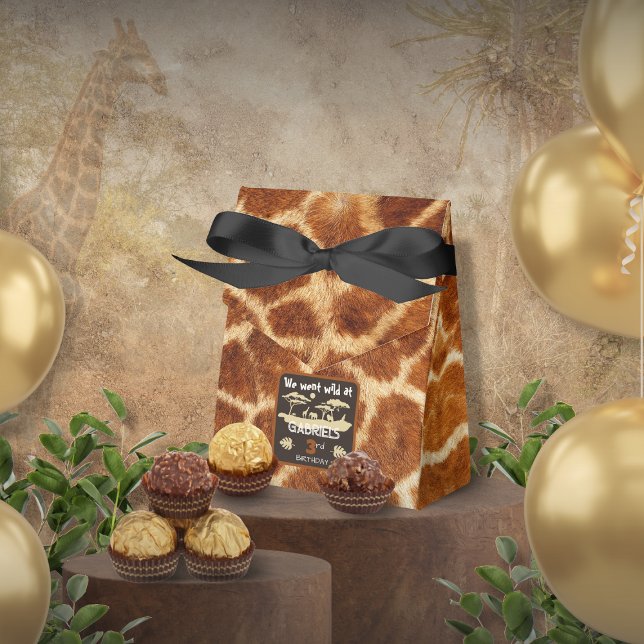 Animal Print Birthday Giraffe Favor Box (Creator Uploaded)