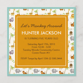 Animal Print Birthday Party Invitation