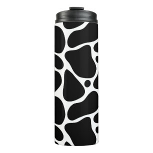 Animal print-black and white giraffe pattern thermal tumbler