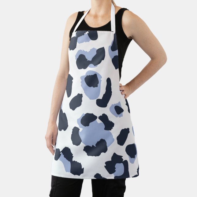 Animal Print Blue Apron (Insitu)