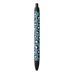 Animal Print, Blue Leopard, Cheetah Spots, Hearts Pen