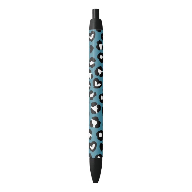 Animal Print, Blue Leopard, Cheetah Spots, Hearts Pen (Front Vertical)