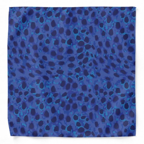 Animal Print Blue Leopard Pattern Bandana