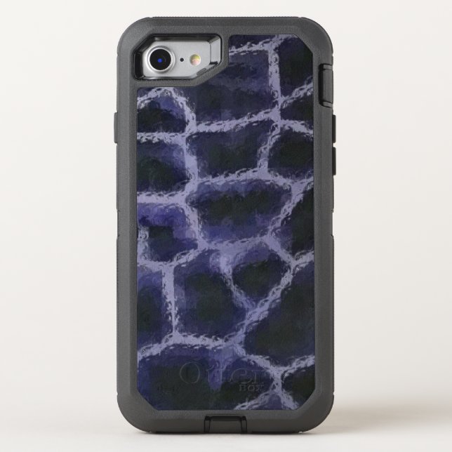 Animal Print Blue Otterbox iPhone Case (Back)