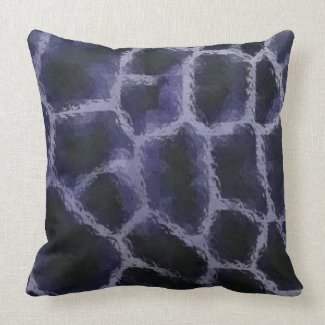 Animal Print Blue Throw Pillow