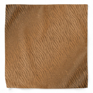 Animal Print Brown Glitter Glam Bandana