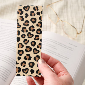 Animal Print, Brown Leopard, Cheetah Spots, Hearts Bookmarks