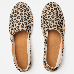 Animal Print, Brown Leopard, Cheetah Spots, Hearts Espadrilles
