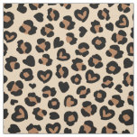 Animal Print, Brown Leopard, Cheetah Spots, Hearts Fabric