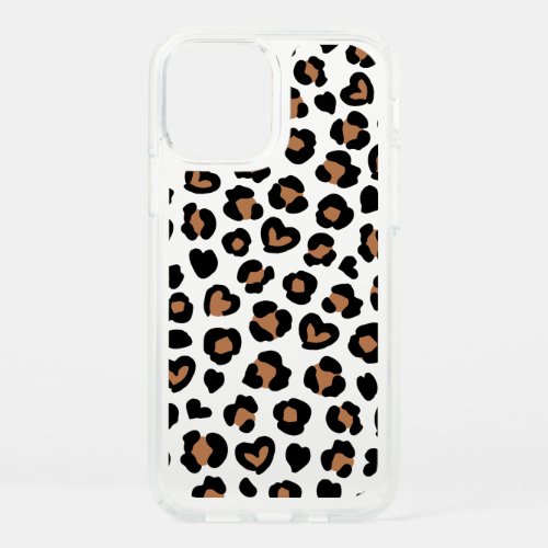 Animal Print Brown Leopard Cheetah Spots Hearts Speck iPhone 12 Case