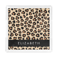 Animal Print, Brown Leopard, Hearts, Your Name