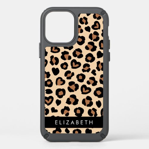 Animal Print Brown Leopard Hearts Your Name Speck iPhone 12 Case