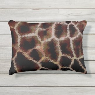 Animal Print Brown Outdoor Pillow