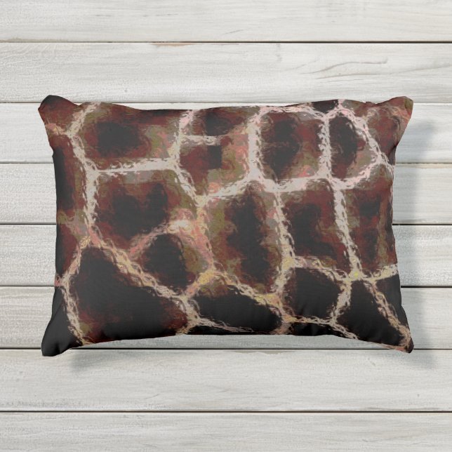 Animal Print Brown Outdoor Pillow (Front)