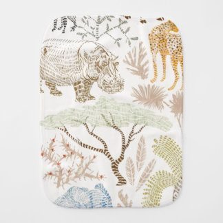 Animal print Burp Cloth