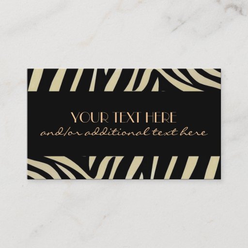 Customizable Animal Print Business Cards