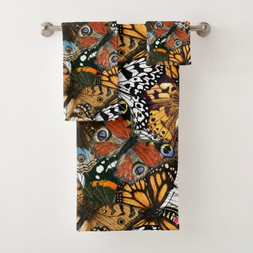 Animal print Butterfly wings Bath Towel Set