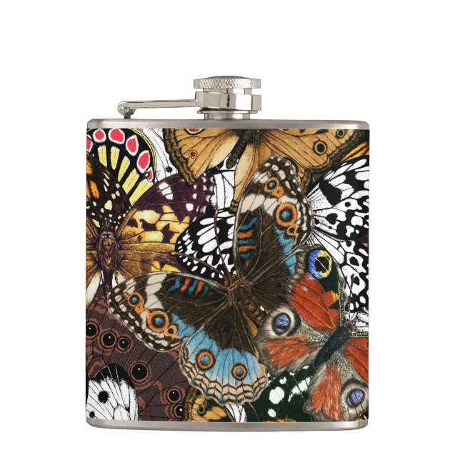 Animal print. Butterfly wings. Flask (Front)