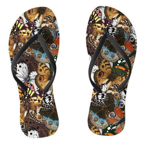 Animal print Butterfly wings Flip Flops