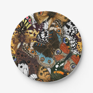 Animal print. Butterfly wings. Paper Plates