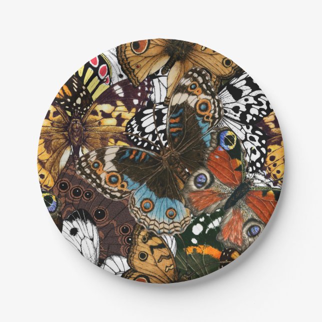 Animal print. Butterfly wings. Paper Plates (Front)