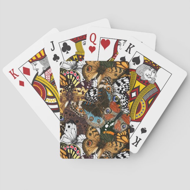 Animal print. Butterfly wings. Poker Cards (Back)