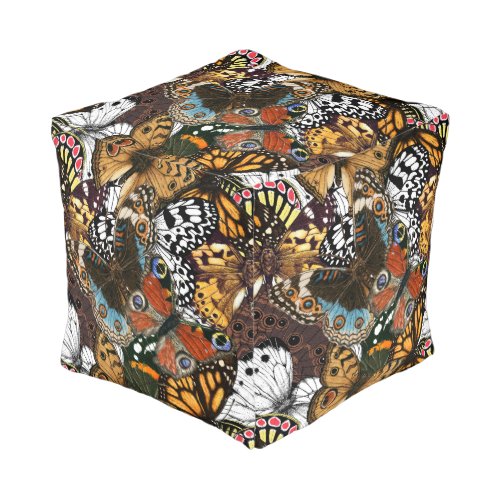 Animal print Butterfly wings Pouf