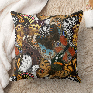 Animal print. Butterfly wings. Throw Pillow