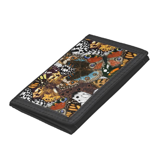 Animal print. Butterfly wings. Trifold Wallet (Bottom)