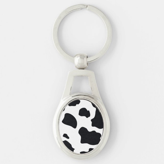 Animal Print Cow Keychain (Front)