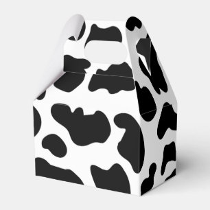 Animal Print, Cow Print Gift Pattern, Farm Animal Favor Boxes