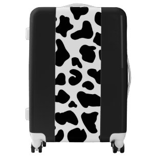 cow print luggage