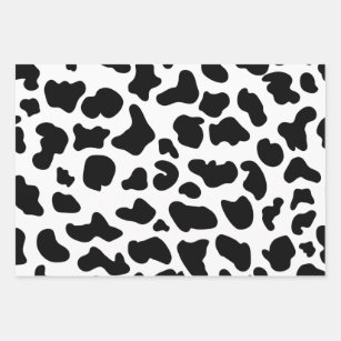 Details about   2 Sheets of Recyclable Cow Animal Print Wrapping Paper Sheets and 1 Gift Tag 