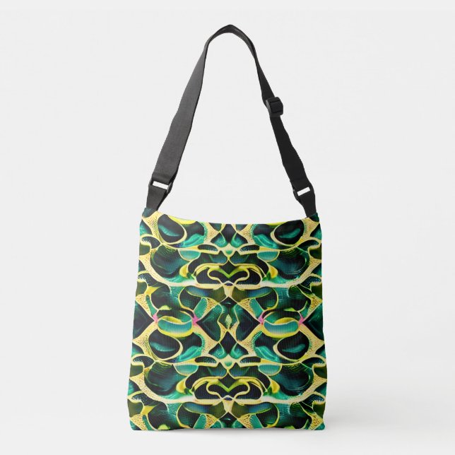Animal Print Cross-Body Tote Bag (Front)