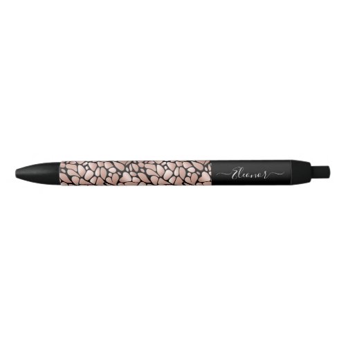 Animal print Custom Name Per Black Ink Pen