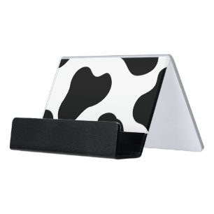 Animal print desk business card holder