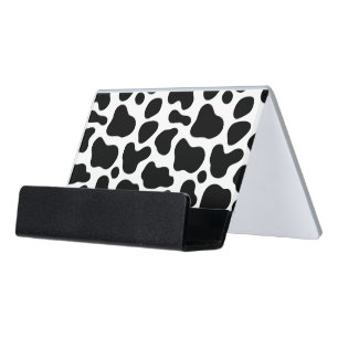 Animal print desk business card holder