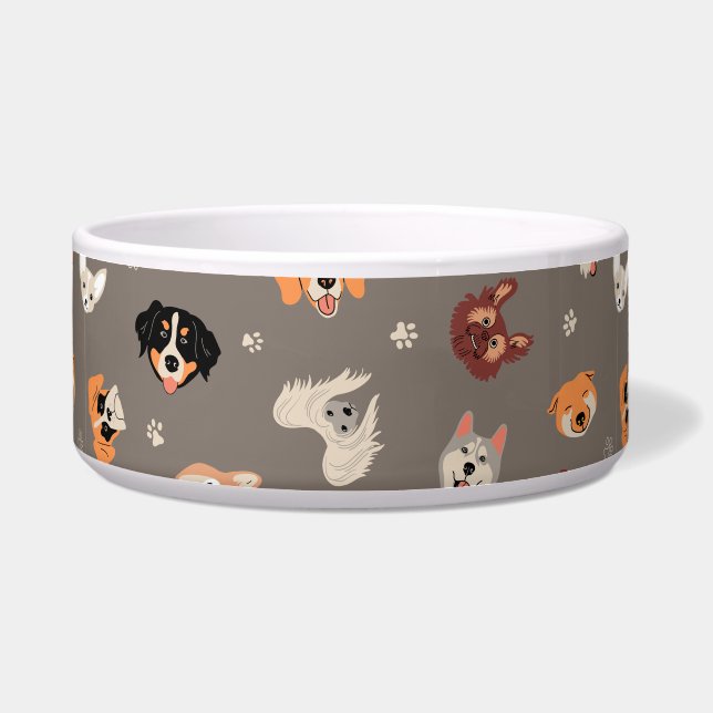Animal Print Dog  Bowl (Front)