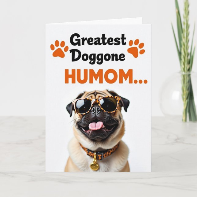 Animal Print Dog Friend Card (Front)