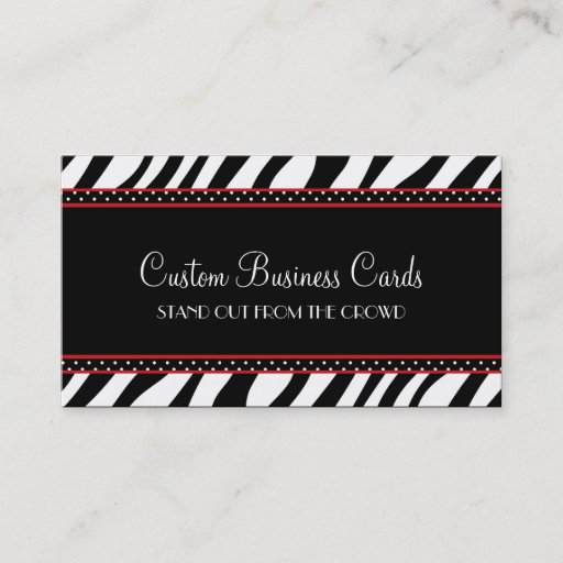 Customizable Animal Print Dot Business Card Templates