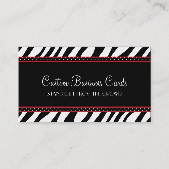 Animal Print Dot Business Card (Front)